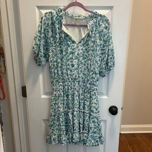 Entro Blue and Green Floral Dress